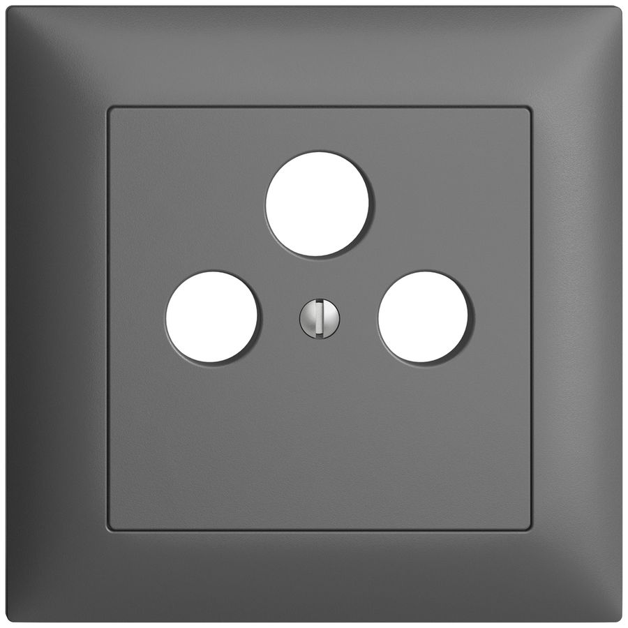 UP-Frontset EDIZIOdue dunkelgrau 88×88mm