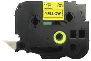 Cassetta nastro compatibile con OZE-661, 36mm×8m, giallo/nero