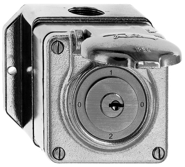 Interrupteur rotatif AP mouillé 2/3P Al nature avec serr. de sûr.