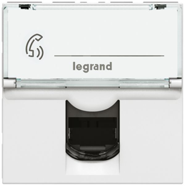 Prise INC MOS STP 1×RJ45 blanc cat.6 2modules