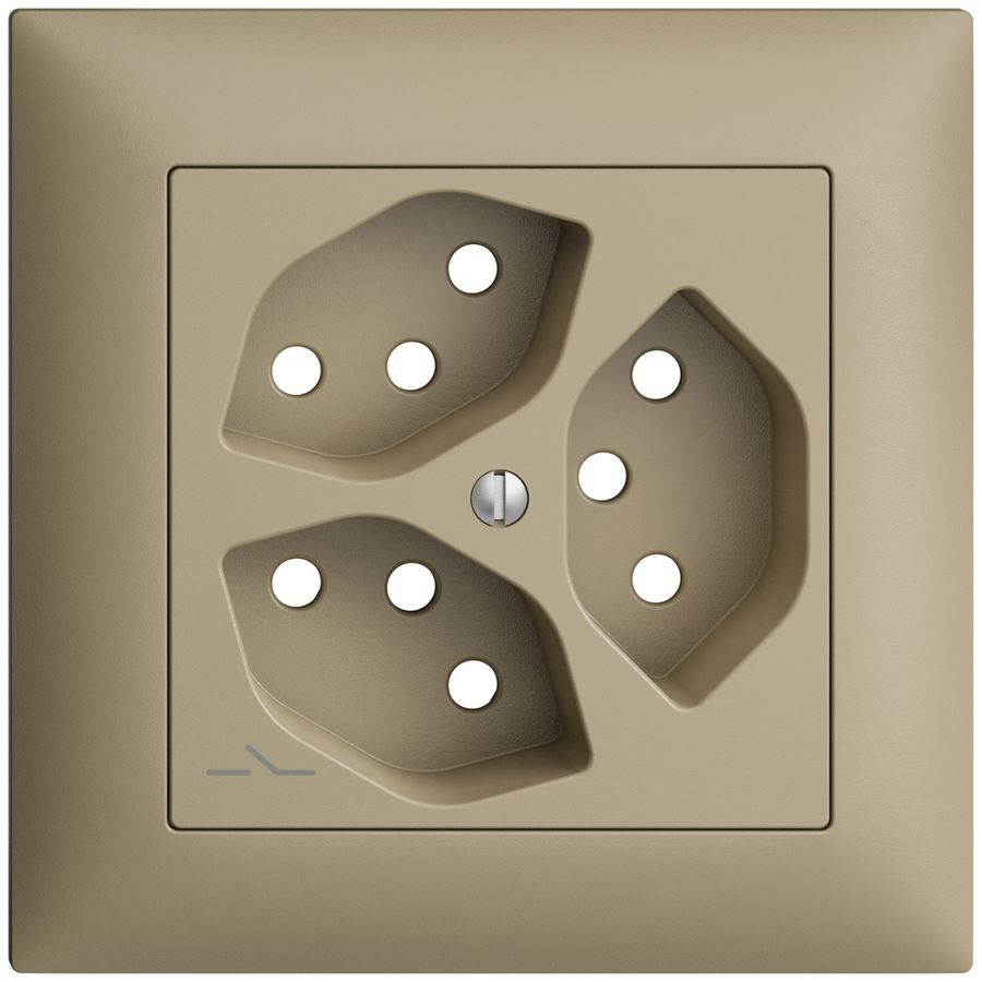 Kit frontale EDIZIOdue sand 88×88mm 3×T13/1