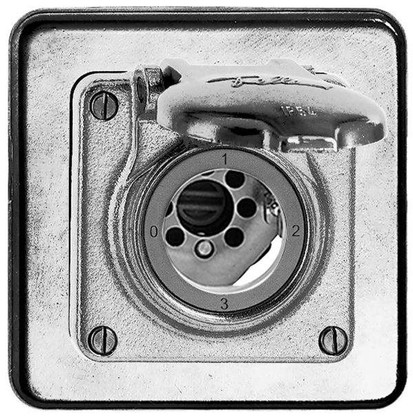 Interruttore rot. INC bagn.5/2P Al natura per serrat. senza cilind