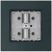 Poussoir KNX ENC KPR p.2×touches 4×points actionnables LED noir