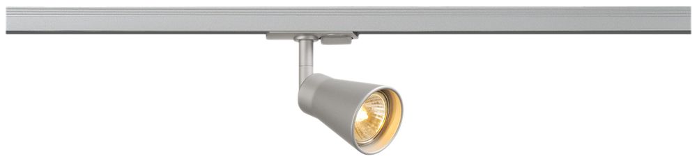 Strahler SLV AVO, GU10 50W mit 1-Phasen-Adapter IP20 silbergrau