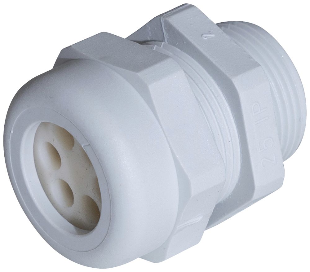 Pressacavo WADI Multi, M20 per 2 cavi Ø6…7mm 9mm PA IP68 grigio chiaro