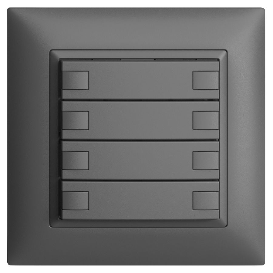 Poussoir KNX RGB ENC EDUE FMI, 250mW, s.LED, 4×poussoir, comm.2×touches, grf