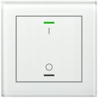 Poussoir KNX RGBW ENC MDT BE-GTL1TW.B1 1t/2a temp.verre blanc "I/O"
