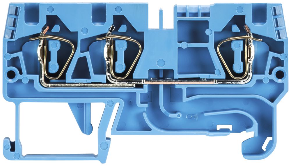 Borne de passage joignable WKFN 0.13…6mm² 32A 800V 3×ressort 1 ét.rail 35mm blc