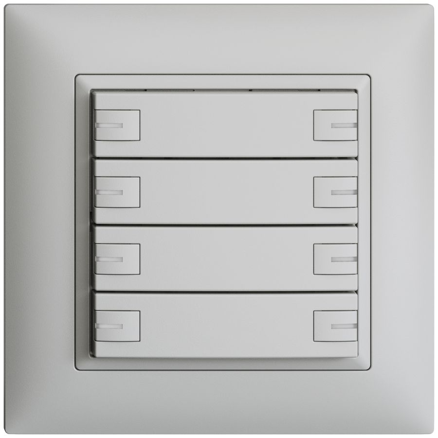 UP-Taster KNX 8-fach EDIZIOdue hellgrau RGB mit LED