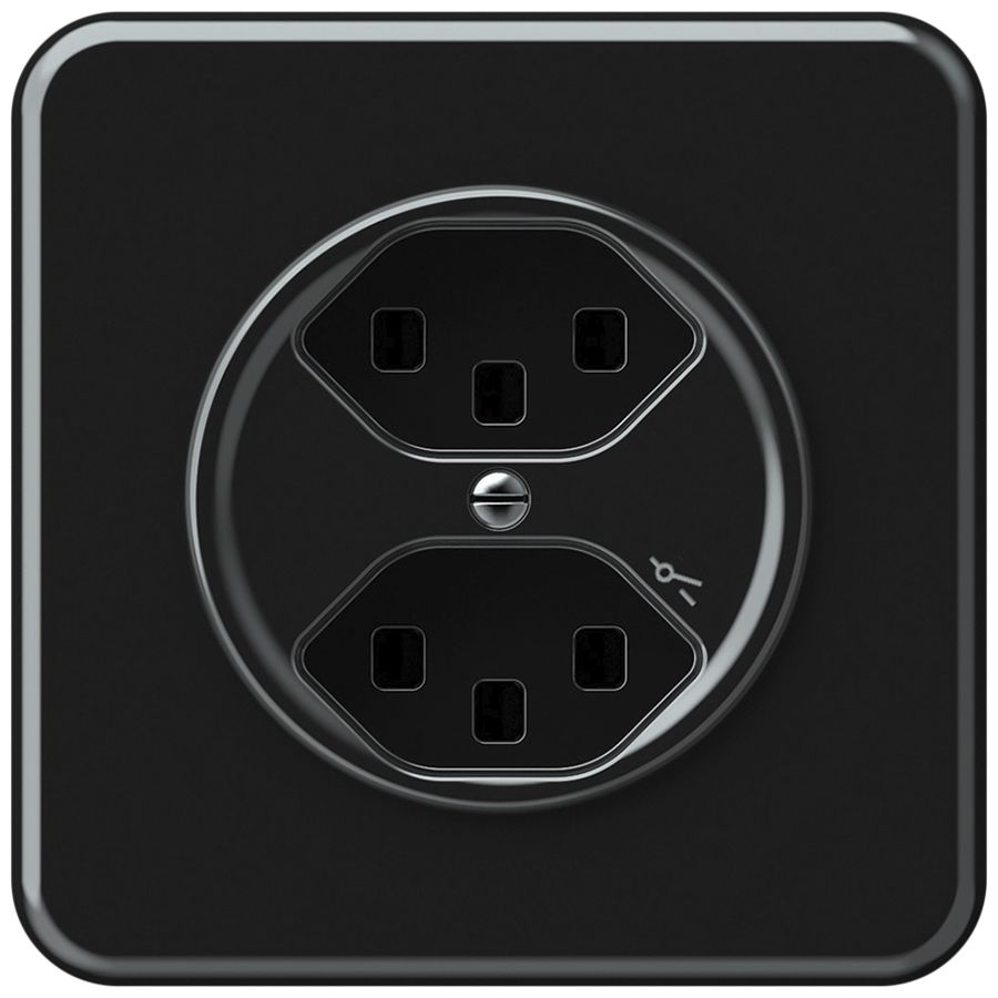 Prise ENC origin 2×type 23 1×S 16A 230V 92×92mm noir