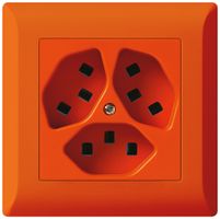 UP-Steckdose Hager kallysto.line 3×T23 C orange