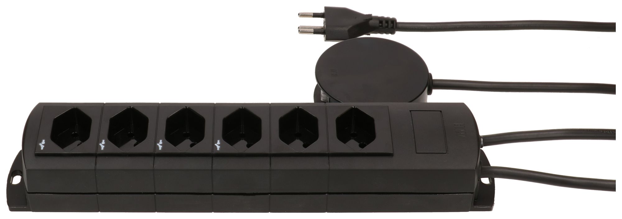 Prise multiple MH Prime-Line 4+2×T13 Td 3×1mm² 3m noir interrupteur ext. aimants