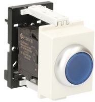 Poussoir lumineux AMD K&N, 24VAC/DC, 1F/1O 6A, 2UM, calotte bleu