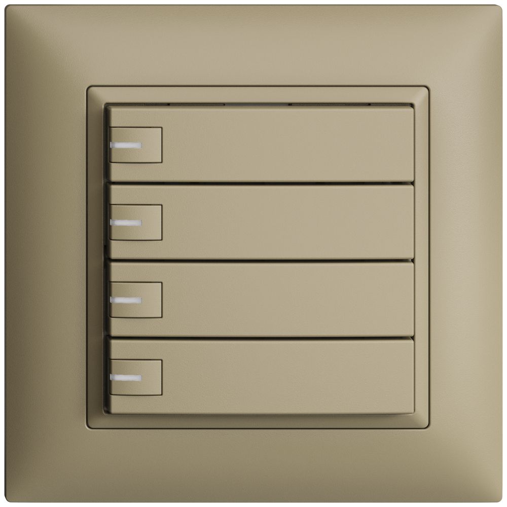 UP-Universaltaster 4×1T Steckklemme EDIZIOdue sand, mit LED