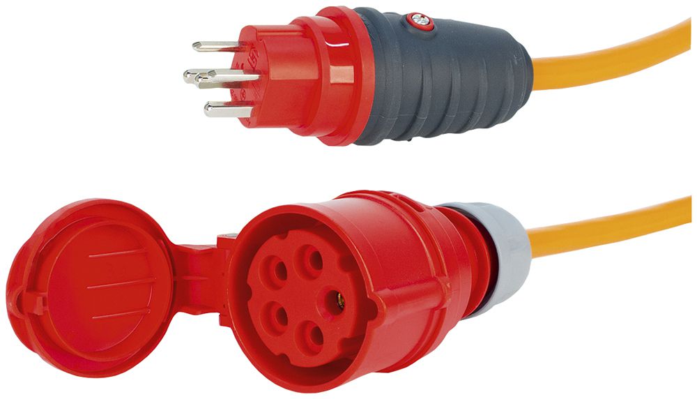 Câble de rallonge Steffen EPR-PUR 5×2.5mm² 0.3m T25/CEE16 p.l'industrie orange