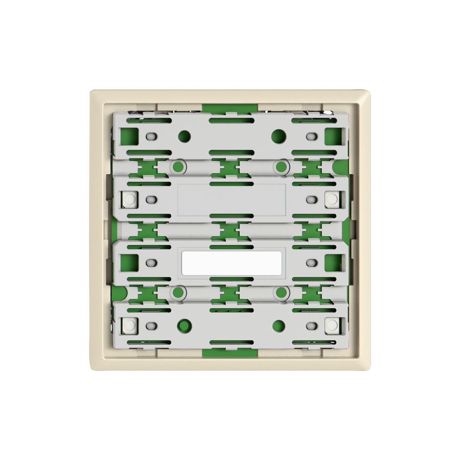 Plaque frontale EDIZIO.liv UNI SNAPFIX® 60×60mm crema