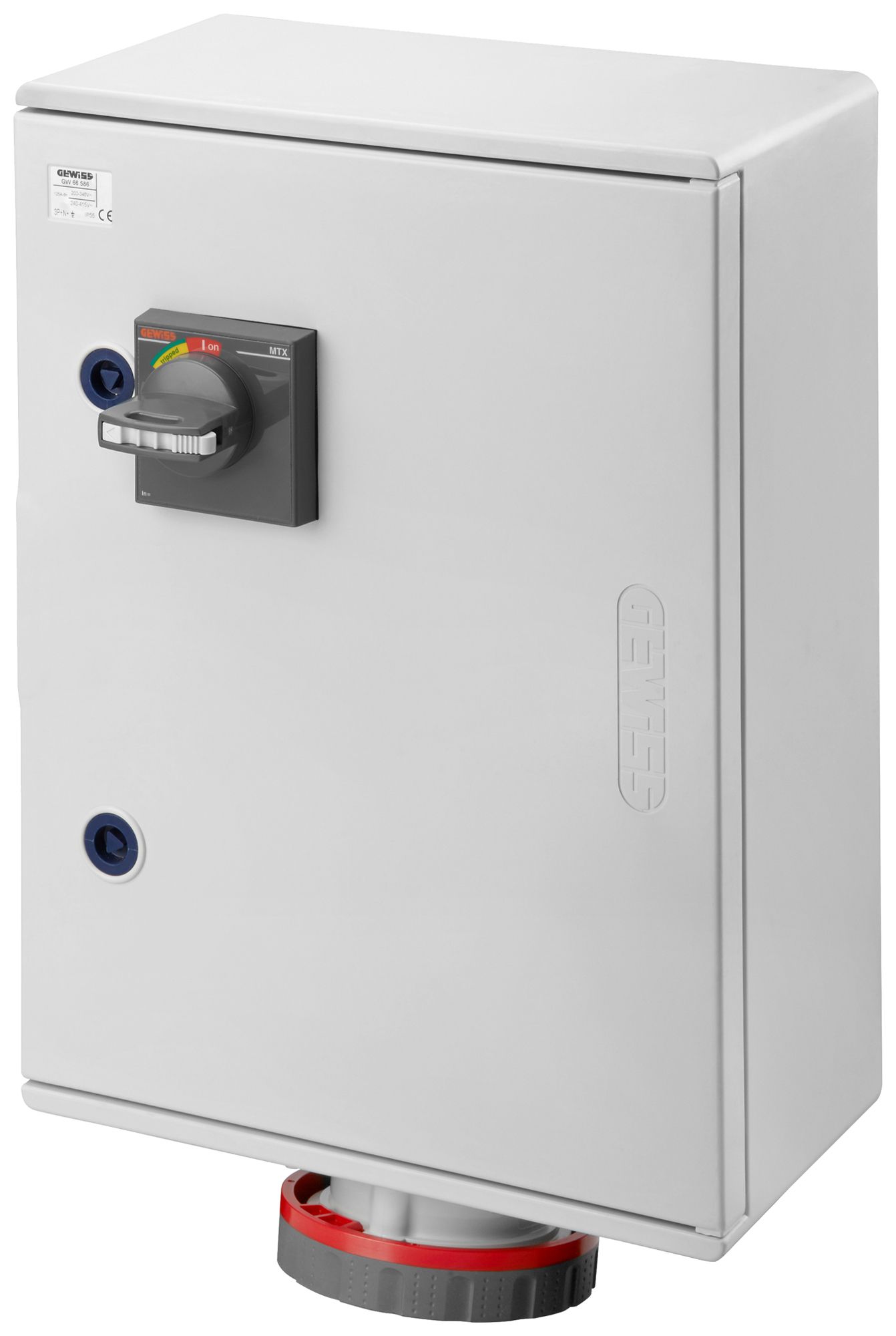 Presa CEE AP Gewiss IB 5P 125A 380…415V ro 6h bloccaggio elettri.automatica IP55