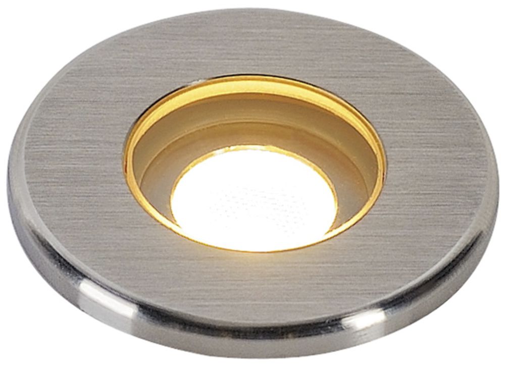 EB-LED-Bodenleuchte SLV DASAR MINI, 12/24VDC 2W 120lm 3000K rund IP67 Edelstahl