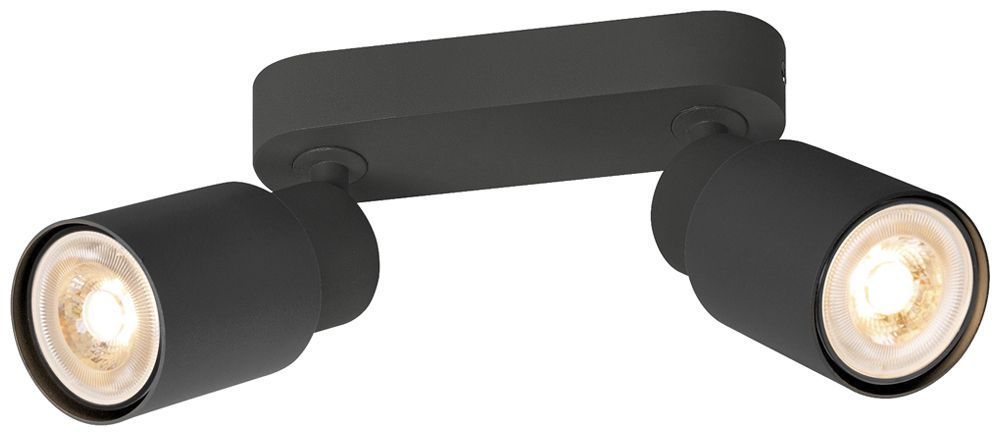 Spot SLV PURI 2.0 Tube CW GU10 2×6W REG 150×42×138mm nero