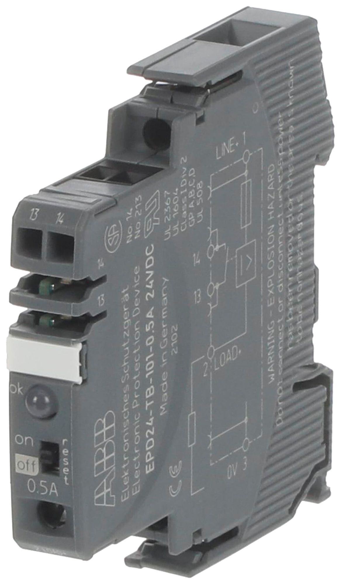 REG-Geräteschutzschalter ABB EPD24-TB-101 24V elektronisch 0.5A NO 20000µF