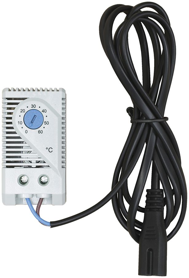 Thermostat pour système de ventilation 19", DIN 35mm, 0…60°C