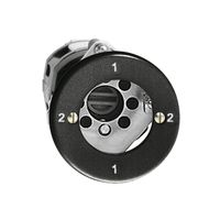 UP-Drehschalter FH 3/1P schwarz für Sicherheitsschloss, ohne Zylinder