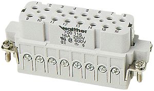 Buchseneinsatz A16 0.5…2.5mm² 20…14AWG, mit Drahtschutz