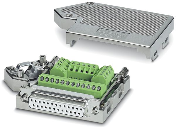 Prise D-Sub 25L femelle blindé avec bornes à vis