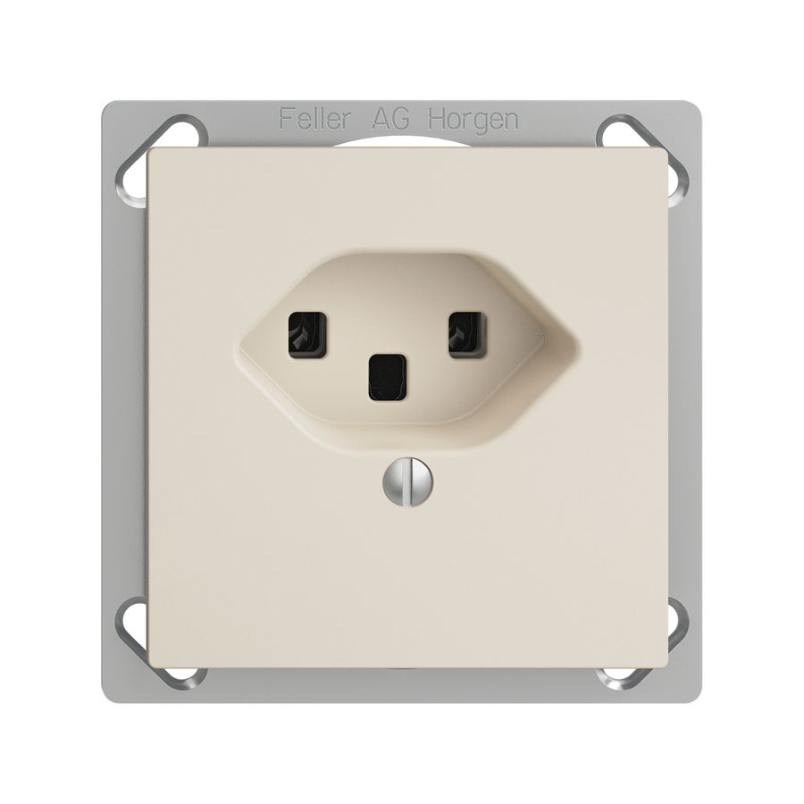 EB-Steckdose EDIZIOdue T23 16A crema, Schraubklemmen