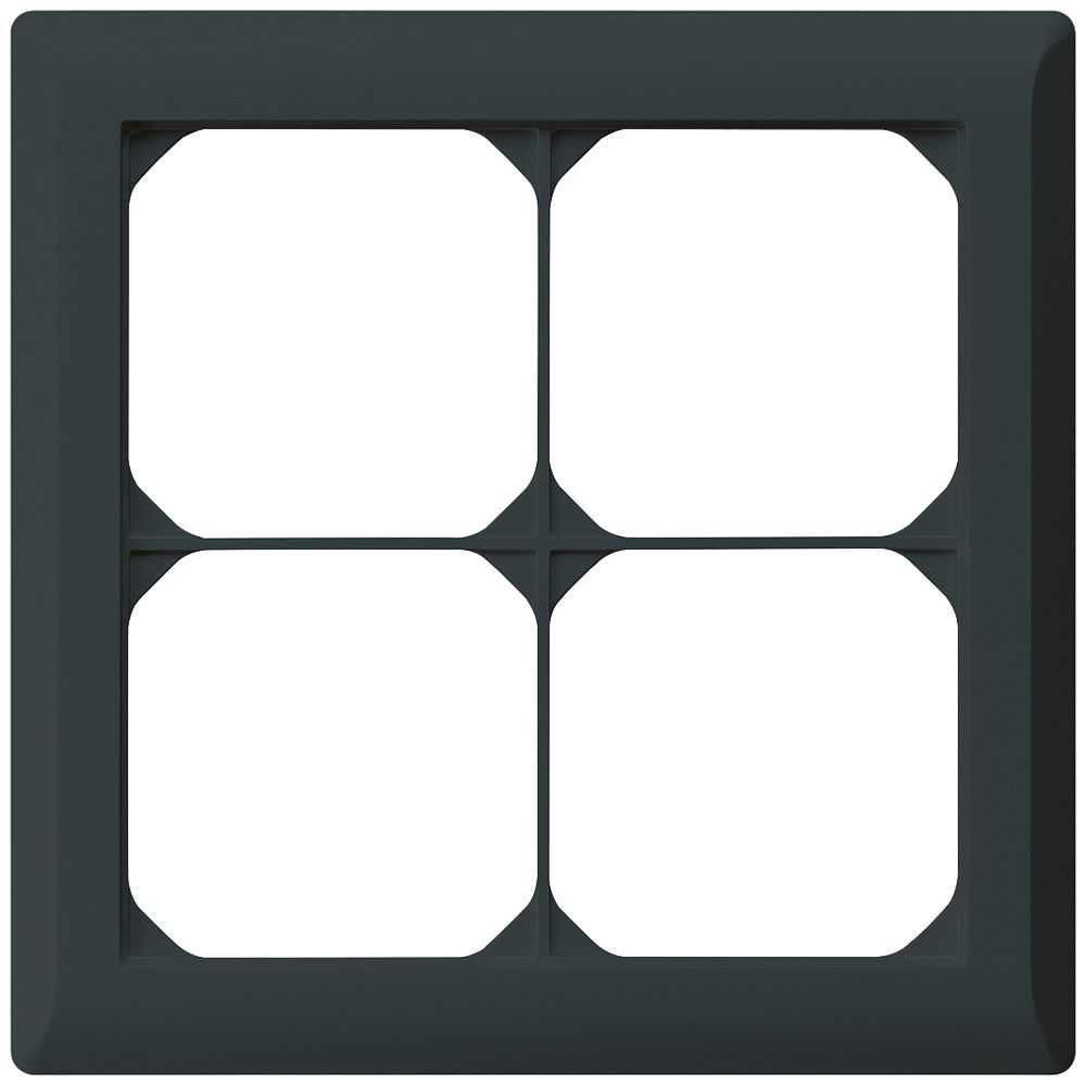 UP-Abdeckrahmen kallysto.line 2×2 schwarz 152×152mm