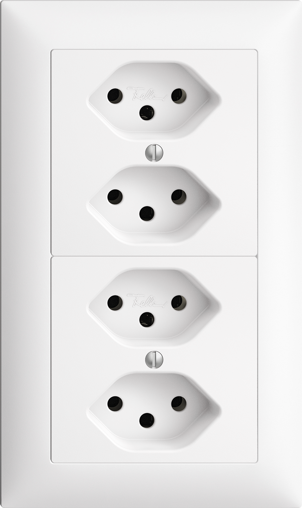 UP-Kombination Edue 2x1, Steckdose 2×T13 + 2xT13 ws