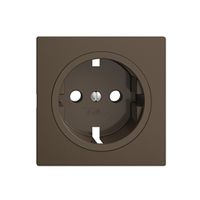 Piatta frontale EDIZIOdue F per presa SCHUKO, 60×60 mm coffee