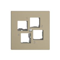 Montageset EDIZIOdue EASYNET S-One, für 4×RJ45, geradeauslass, sand