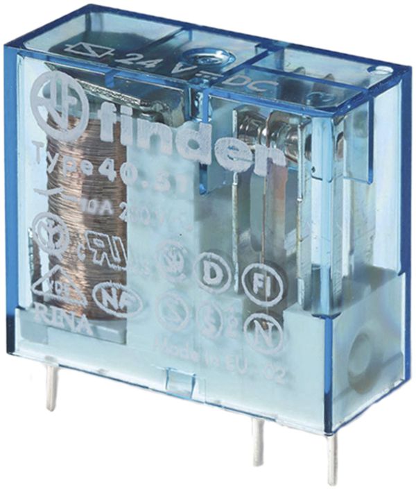 Schaltrelais Finder 40, 1W 10A/110VDC AgNi 5mm RT II