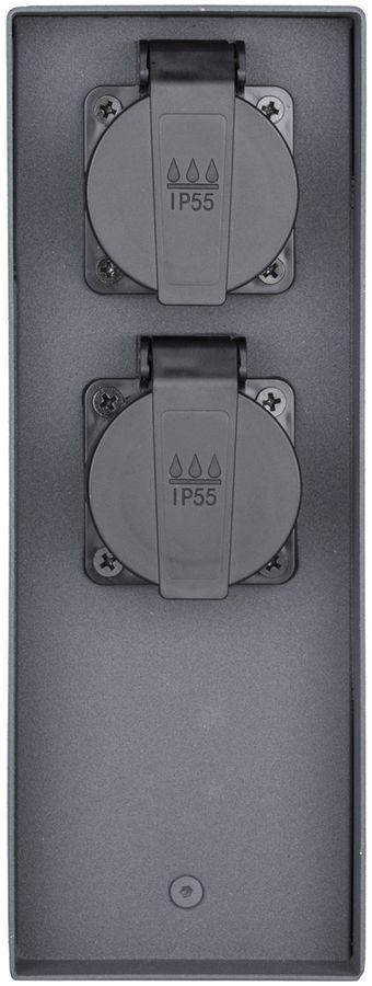 Anschlusssäule Schönenberger IP55 Tuya 2×T13 230V 10A Überlastschutz schwarz