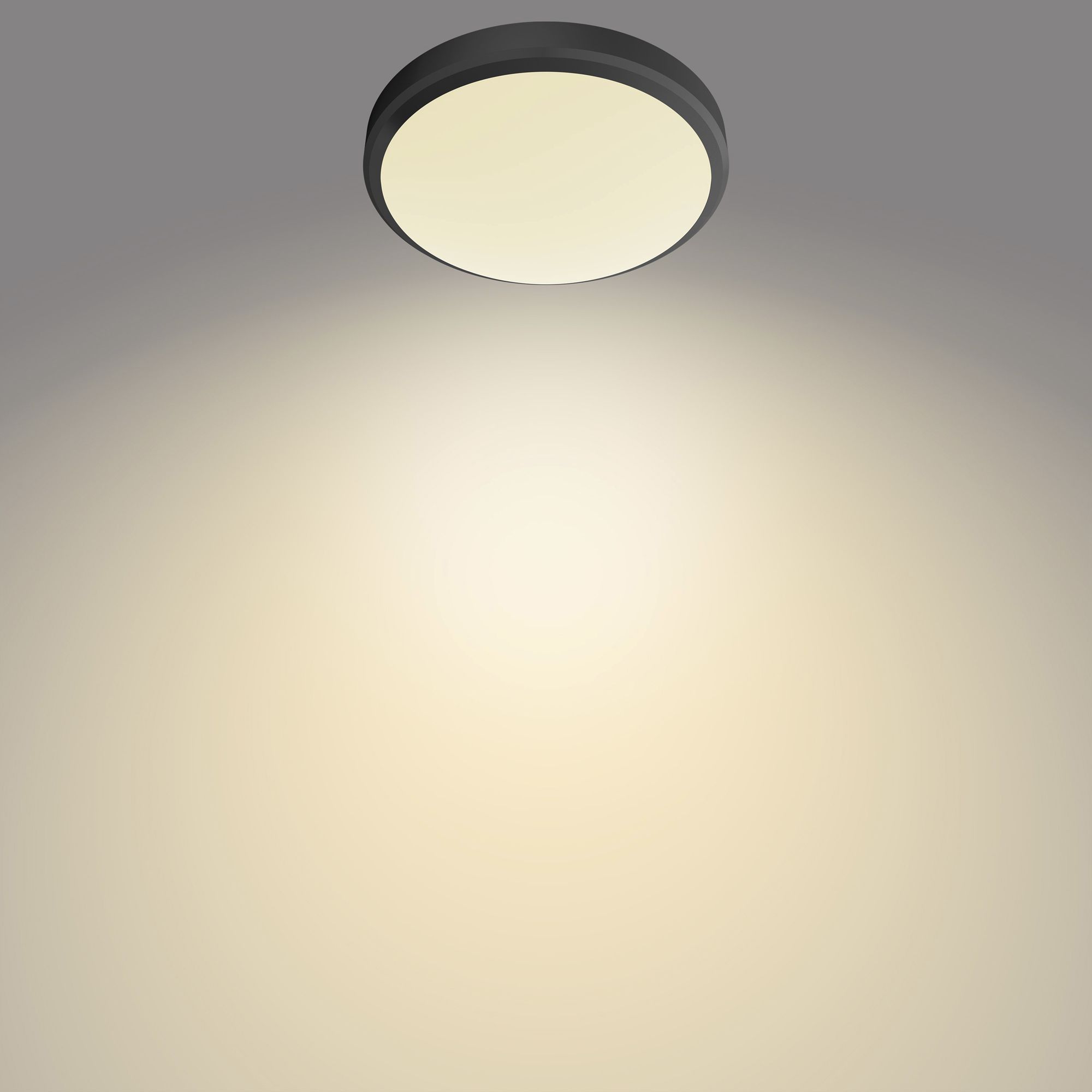 LED-Deckenleuchte Philips Doris 6W 600lm 2700K IP44 Ø220mm schwarz