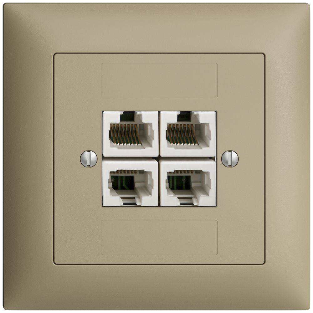 UP-Dose 4×RJ45/u 4P getr. EDIZIOdue sand ITplus