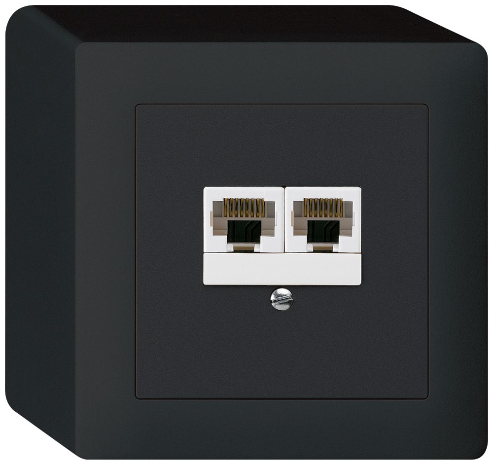 AP-Dose kallysto 2×RJ45u parallel schwarz