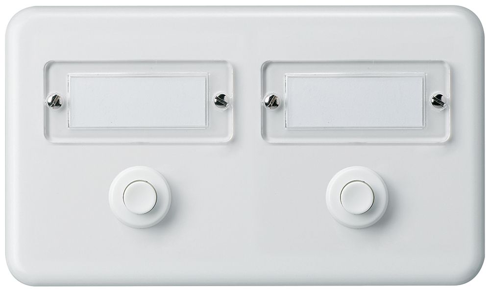 Combinaison ENC Hager basico I-I horizontal sonnerie+sonnerie blanc