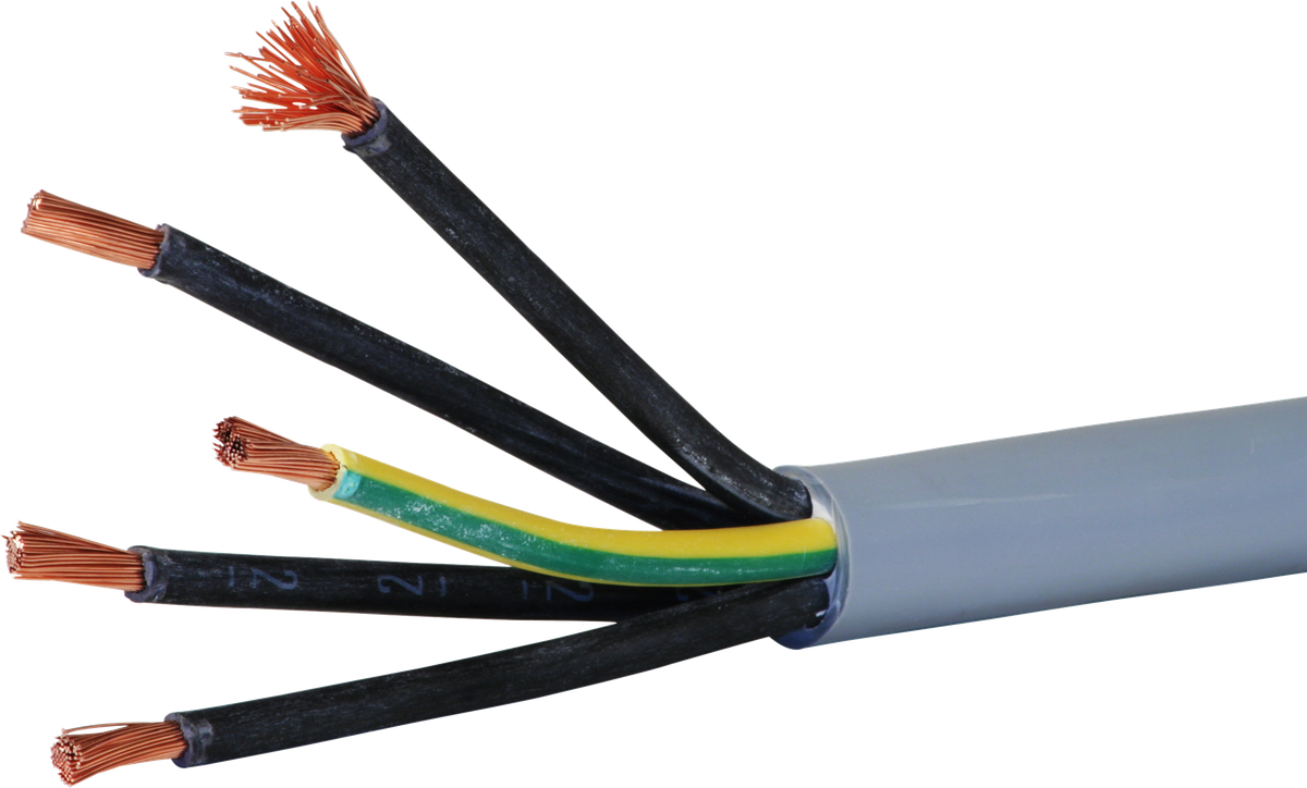 Câble de commande LiYY 5×10mm² numéroté gris