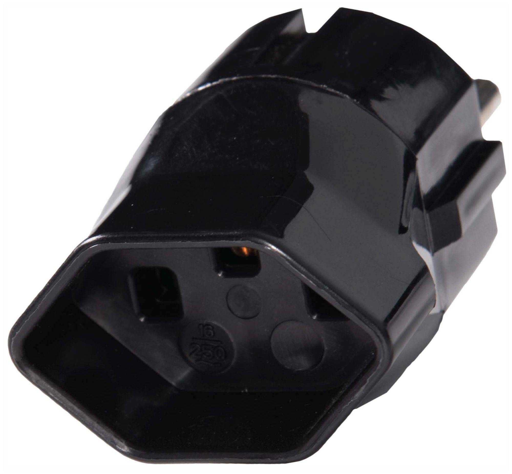 Fiche d'adaptation 2L+PE 16A 230V Schuko/type 23 noir