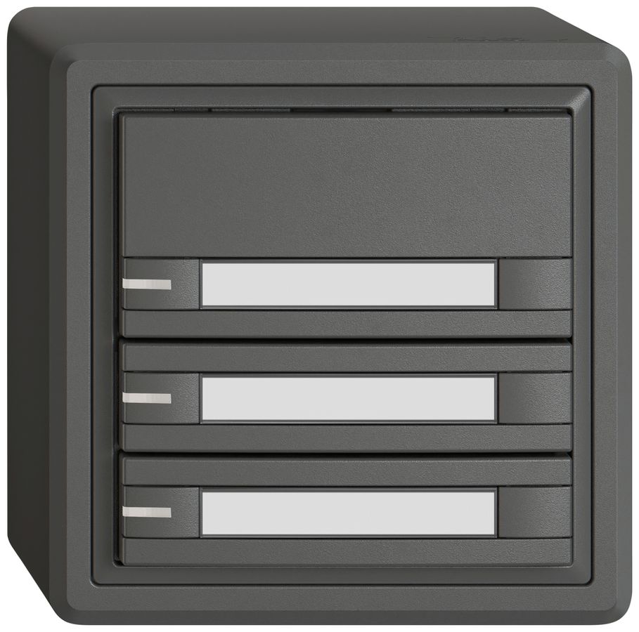 AP-Universaltaster EDIZIO.liv UNI SNAPFIX® m.LED RGB 3× 2-Tbed.Pap.dgu