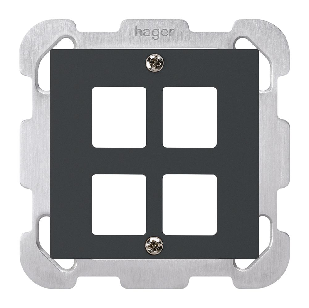 Kit frontale INC HMS kallysto B per 4 moduli nero