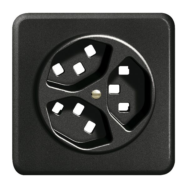 UP-Frontset FH 3×T23 schwarz 86×86mm