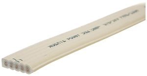 Câble plat Woertz Power 5×2.5mm² sans halogène blanc B2ca