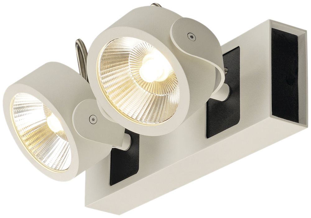 Plafonnier/Applique LED SLV KALU 2, 34W 3000K réglable 60° IP20 blanc/noir