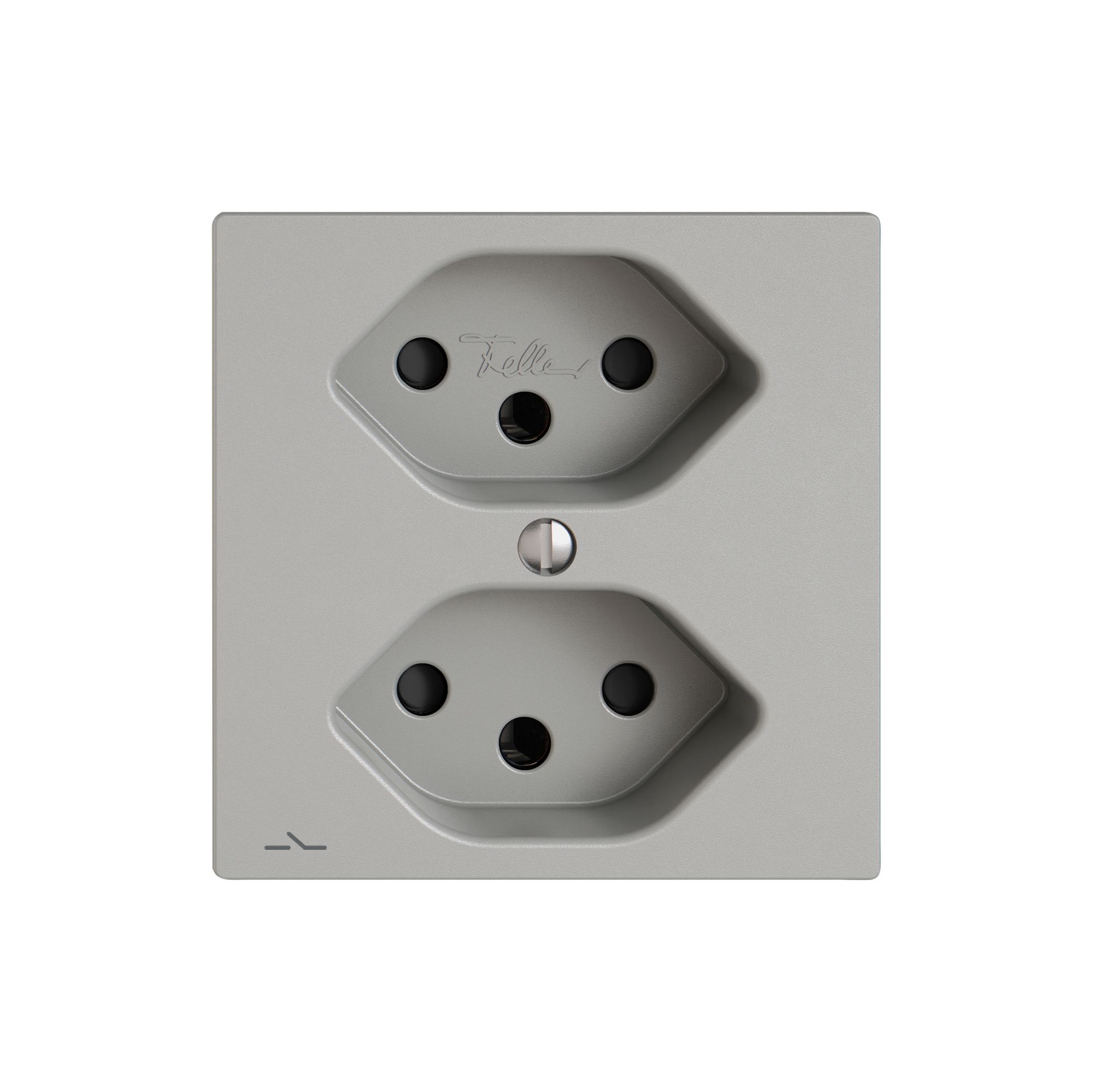 Steckdose EDIZIO.liv SNAPFIX® 2×T13 1×S mit Shutter hgu