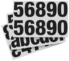 Set di cifre ESYLUX 1…999 e a…f