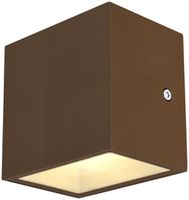LED-Wandleuchte SLV SITRA CUBE WL 10W 1120lm 3000K IP44 90°/90° rostfarben