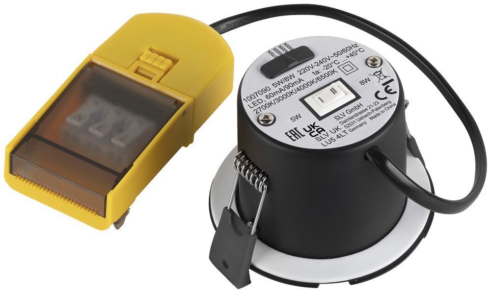 Downlight LED SLV UNIVERSAL 5/8W 560lm 2700/3000/4000/6500K VAR orientable noir